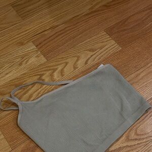 Aerie Ribbed Tank Top in Light Gray